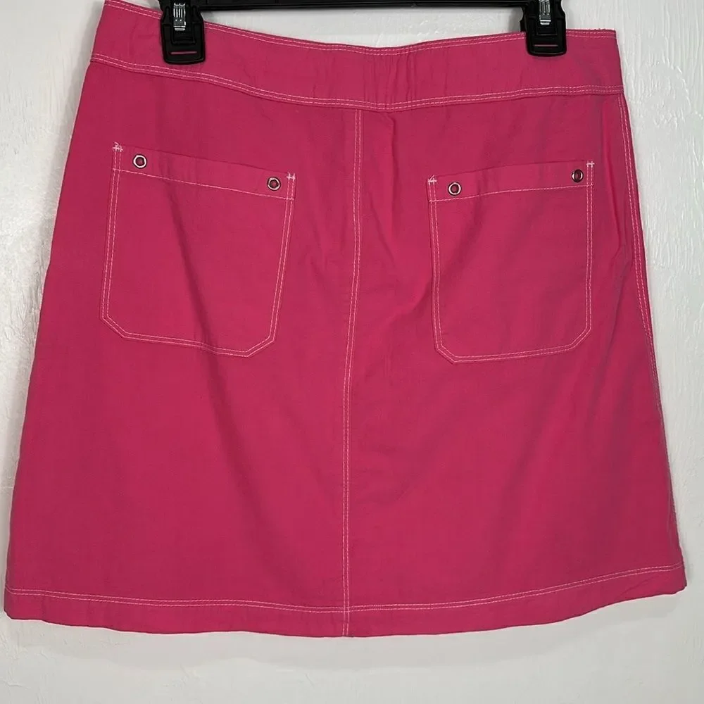Fresh Produce Cotton Short Skirt With Pockets In Bright Pink Size S